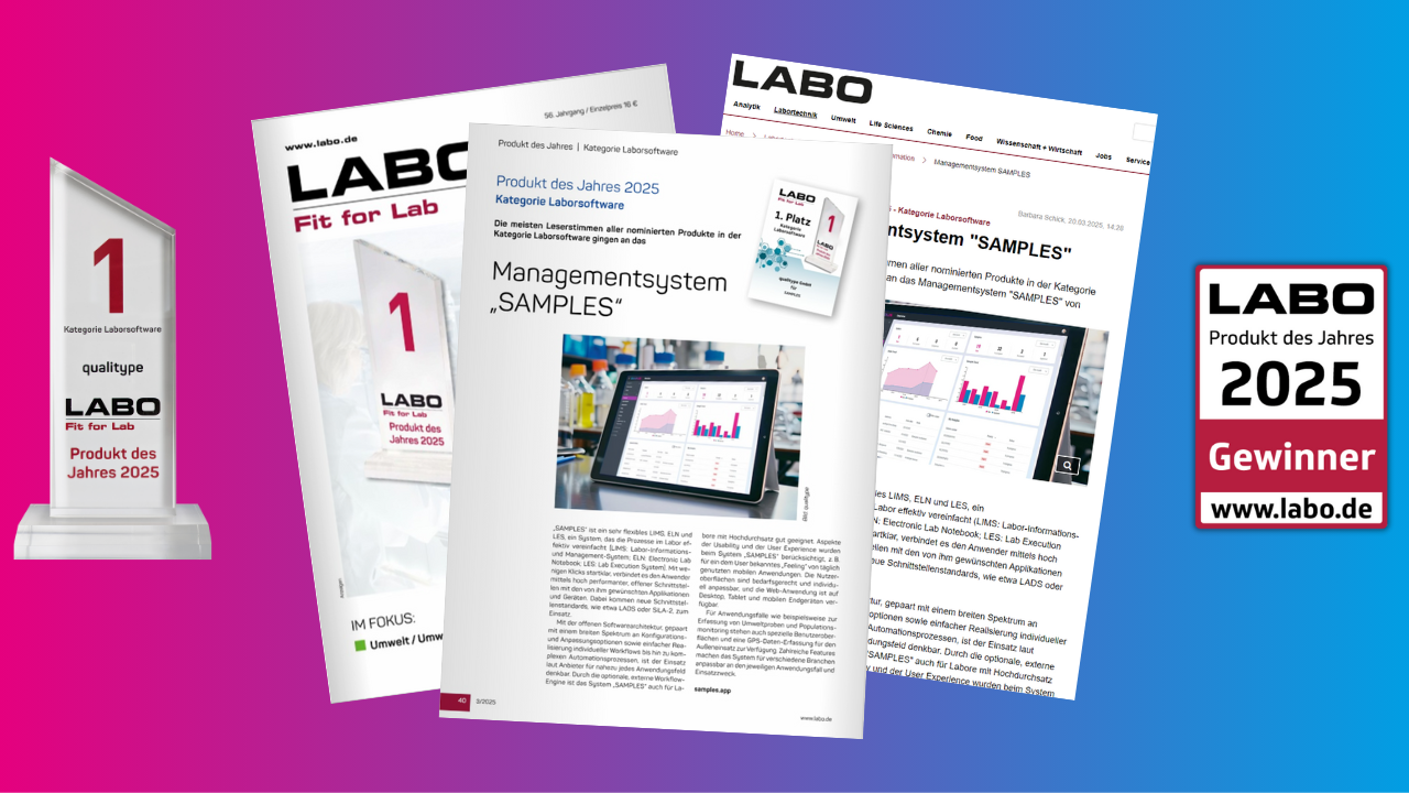 SAMPLES wurde zum „Produkt des Jahres 2025“ gewählt